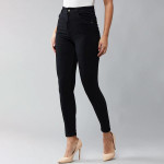 Women Black Skinny Fit High-Rise Clean Look Stretchable Jeans